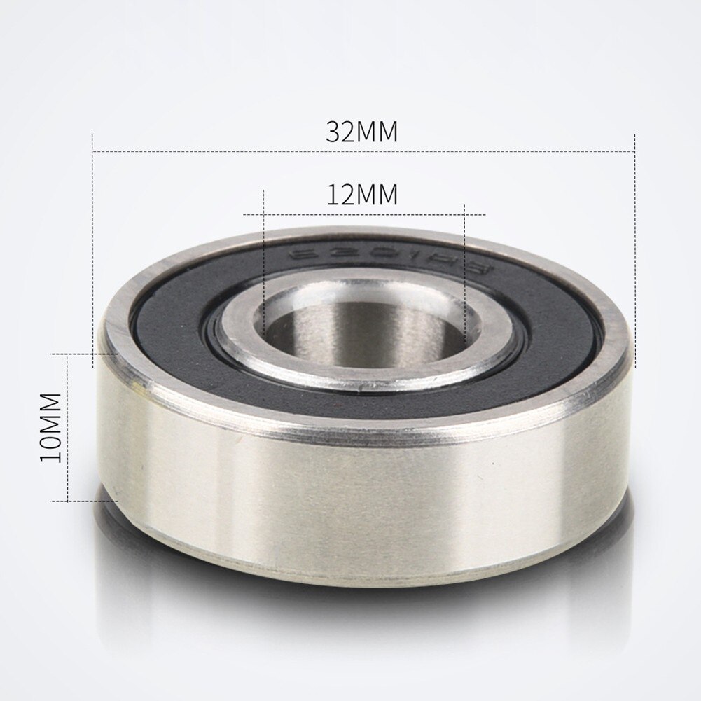 Stalen Lagers 2 Stuks 6201-2RS Twee Side Rubberen Afdichting Kogellager 12X32X10 6201 2RS kogellagers Anti-Roest Skateboard