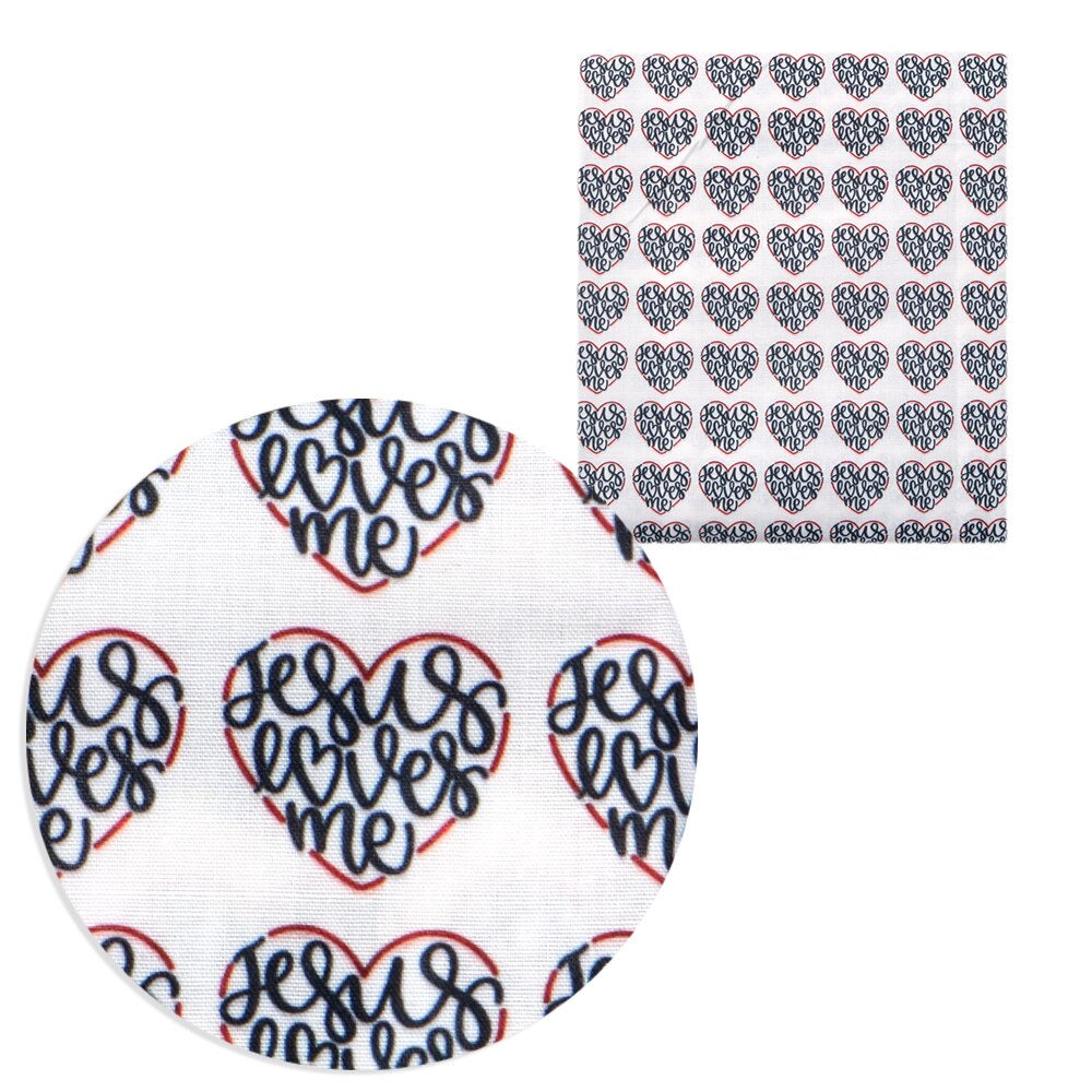 50*145cm ange lettres imprimer Polyester coton tissu Patchwork pour tissu marionnette vêtement tissu Quilting matériel poupée, 1Yc13586: 1088941001