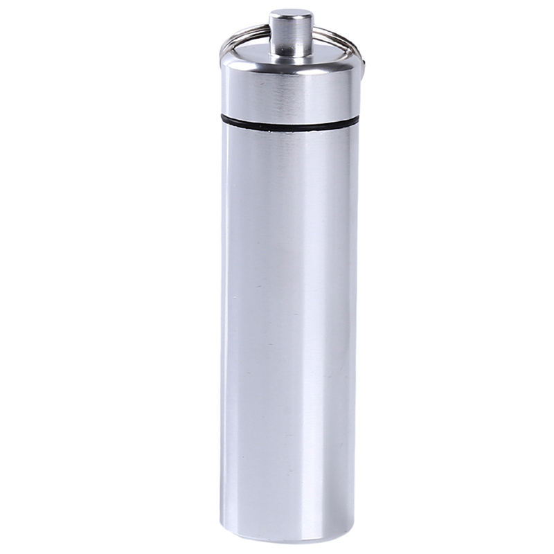 Bouteille étanche | Mini support de longue forme pour cure-dents, bouteille à sceller, , ultra Portable, étui à pilules en aluminium pour voyage: 86x11mm