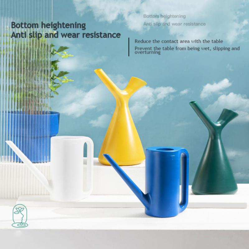 1.5L Water Cans Handle Watering Pot Long Spouted Large Capacity Shatterproof Plastic Plant Bottle Device Irrigation Plant Tool