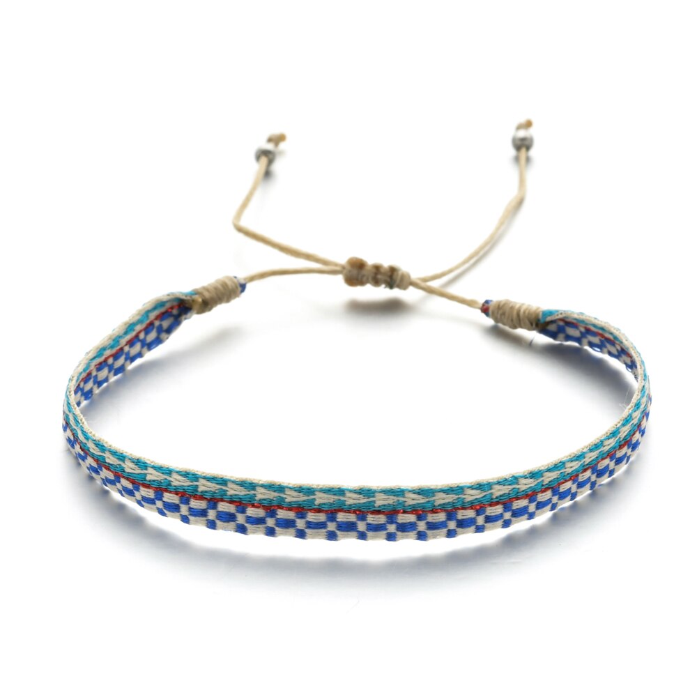 ZMZY Boho Regenbogen Armbänder für Frauen Wayuu Bunte Glück Einstellbare Paar Armbinde