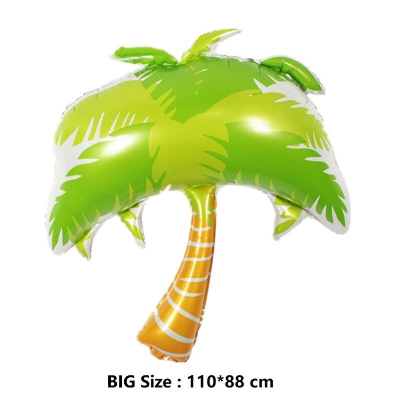 Desert plant cactus tree coconut tree green leaf balloon kid cartoon toy balloon tropical theme decoration aluminum foil balloon: 6