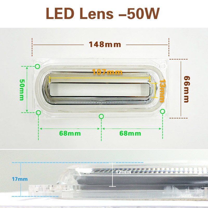 Las lentes LED para Chips LED COB incluyen: Lente de PC, Reflector y anillo de silicona, funda para lámpara, sombras, luz deportiva DIY para Reflector