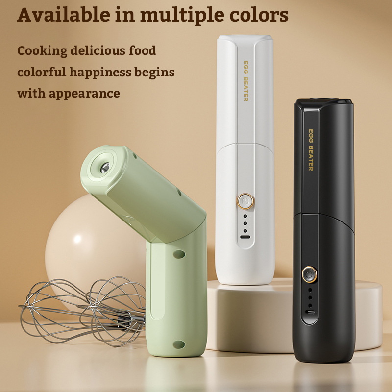 Mezclador de alimentos eléctrico portátil plegable, batidor automático de huevos, mantequilla, crema, batidor Vertical, batidora de mano inalámbrica para cocina