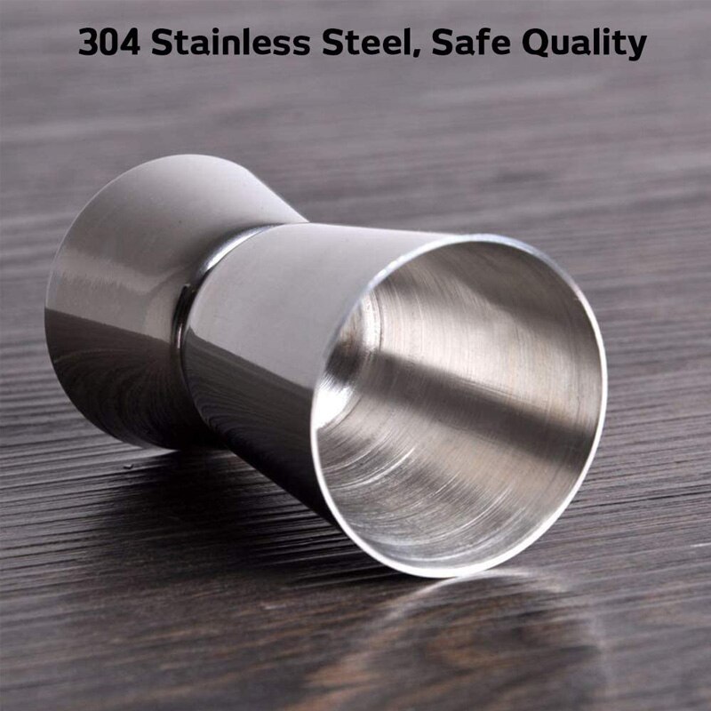 25/50Ml Rvs Cocktail Shaker Dubbele Kop Meet Cup Restaurant Speciale Cocktail Glas Maatregel Jigger Keuken gadgets