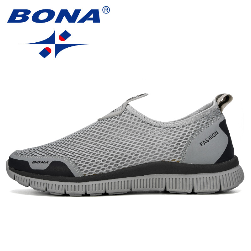 Bona mænd åndbare fritidssko krasovki mocassin kurv homme komfortable sneakers sko chaussures pour hommes mesh sko