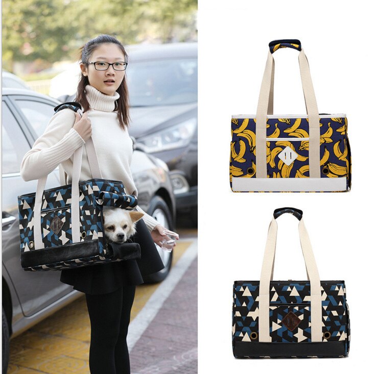 Canvas Kleine Pet Hond Kat Travel Carrier Tote Bag Outdoor Opvouwbare Yorkie Hond Transport Box Carring Boodschappentas Sling Met haak