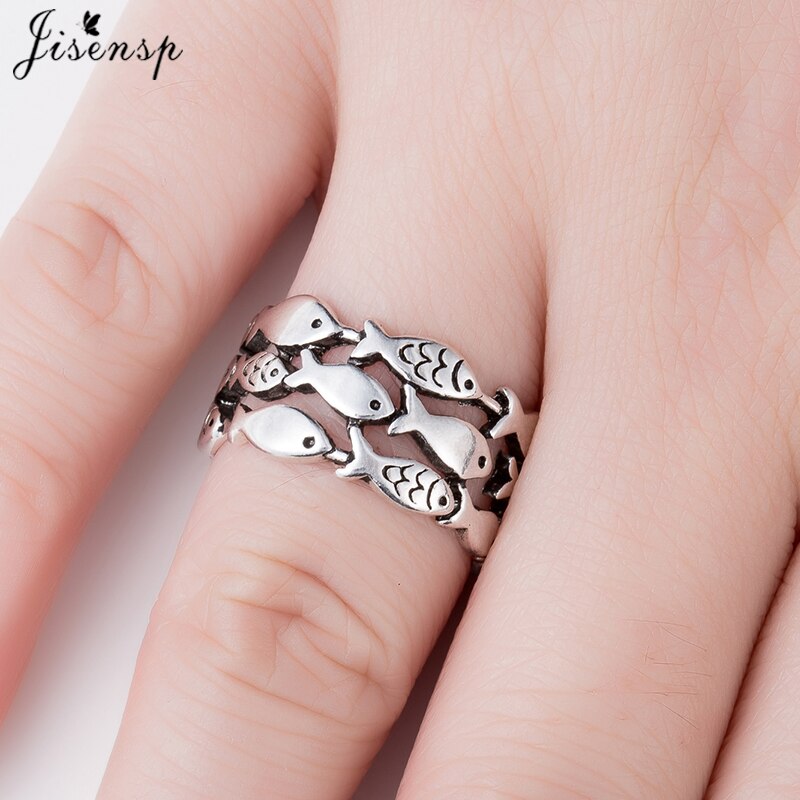 2022 Simple Open Rings for Women Girls Geometric Whale Tail Leaf Bar Heartbeat Plane Finger Ring Jewelry anel: SYJZ143