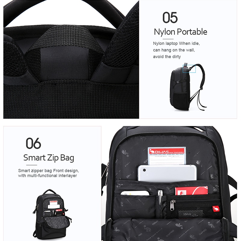 Oifoi mochila executiva grande com 15.6 espaços, bolsa de laptop masculina fashion para viagem a prova d&#39;água para adolescentes e mulheres, bolsa escolar feminina