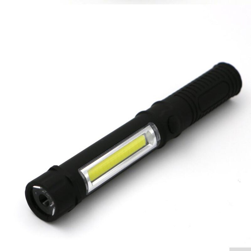 Portable Mini Light Working Inspection light COB LED Multifunction Maintenance flashlight Hand Torch lamp With Magnet AAA: Black