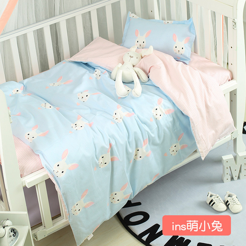 3 stk / sæt univers plads mønster krybbe sengetøj sæt bomuld baby sengetøj inkluderer pudebetræk lagen dynetæppe uden fyldstof: Meng xiao tu