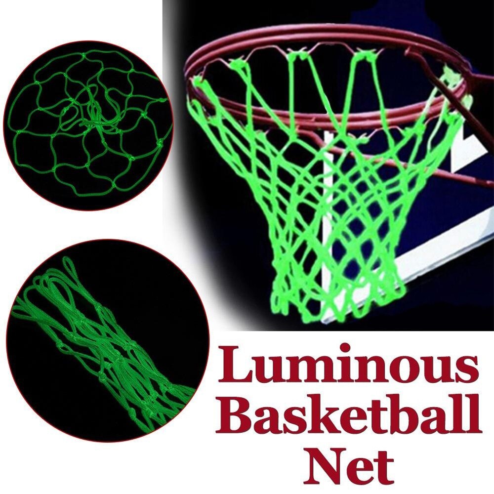 Night Glowing Lichtgevende Basketbal Netto Outdoor Sport Nylon Gevlochten Professionele Basketbal Netto Zware Basketbal Netto J #1