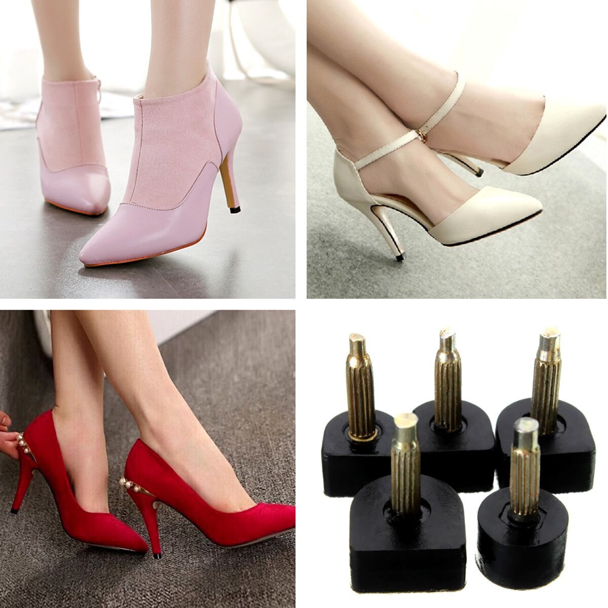 BSAID 60 pièces/lot pointes à talons hauts conseils robinets goujons ascenseurs remplacement talon bouchons protecteur dame Stiletto femmes chaussures réparation conseils