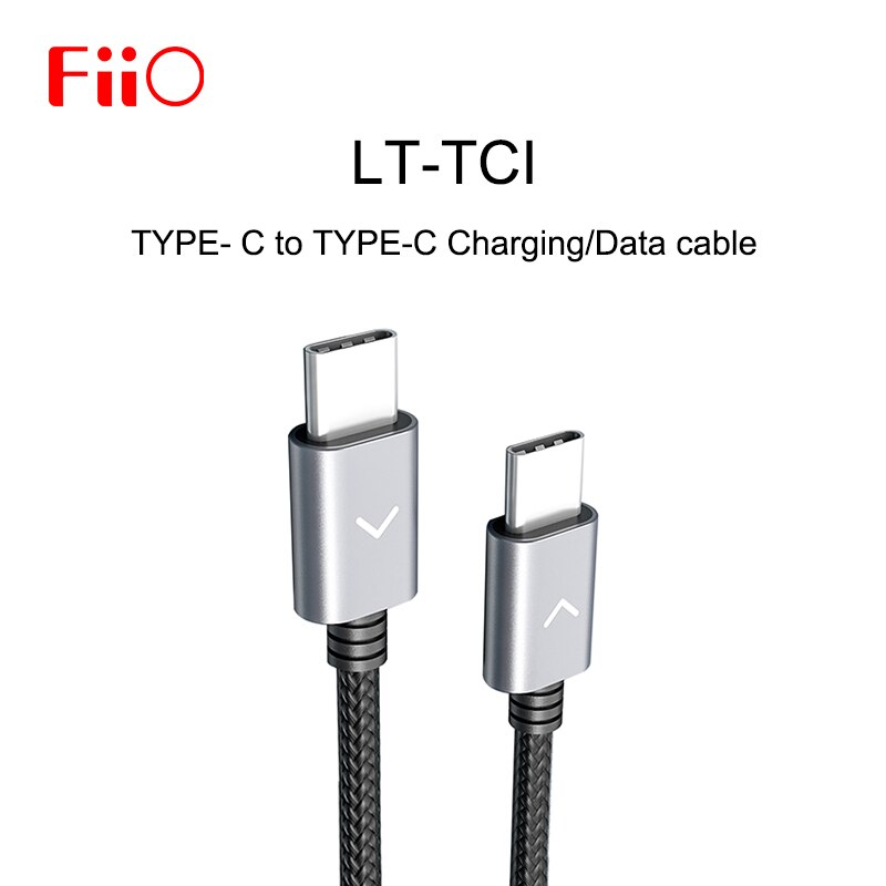 FiiO – câble de chargement LT-TC1 de Type C à C, pour amplificateur de lecteur MP3 de musique M15/M11/M5/M6/BTR5/BTR3