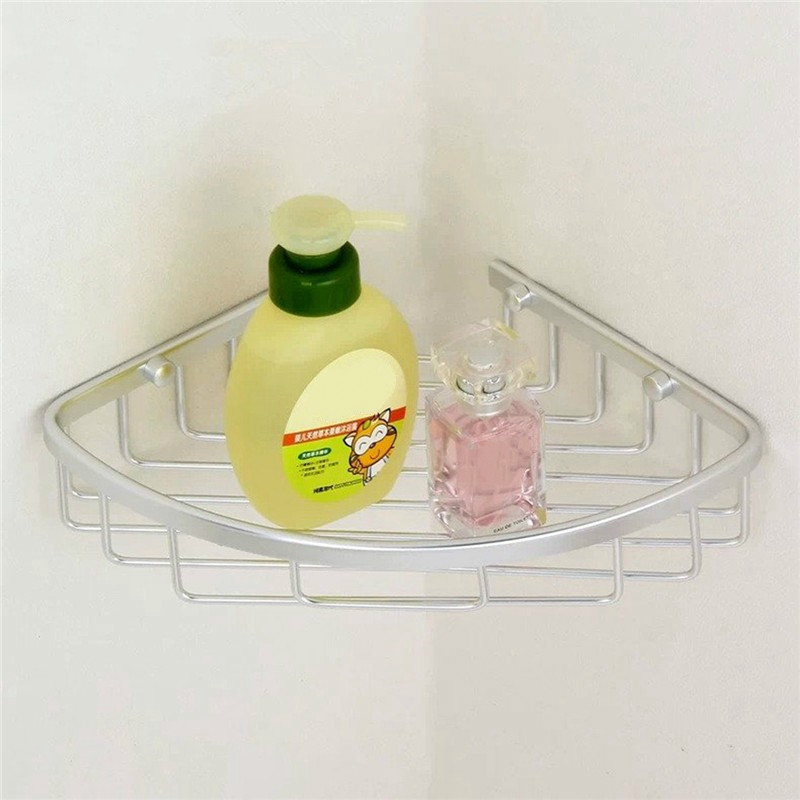 1/2/3 Layers Triangular Corner Rack Toilet Bathroom Shelf Kitchen Shelves Basket Hanger Shampoo Shower Gel Organizer Holder: 1 Layer