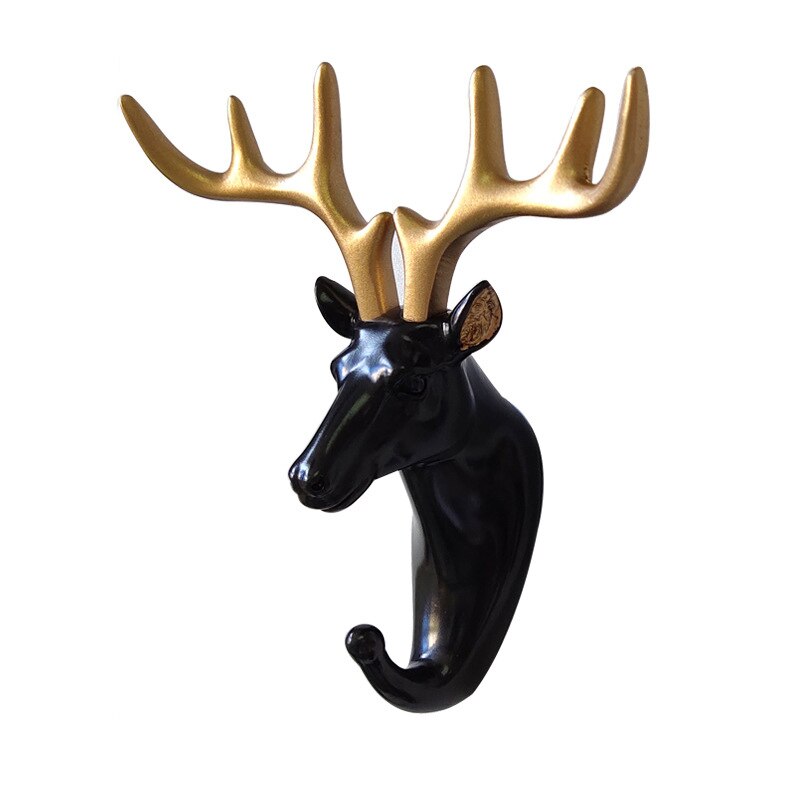 Perchero con cabeza de Animal montado en la pared, Perchero de pared, caballo, jirafa, alce, elefante, gancho decorativo para decoración de habitación, accesorio de baño