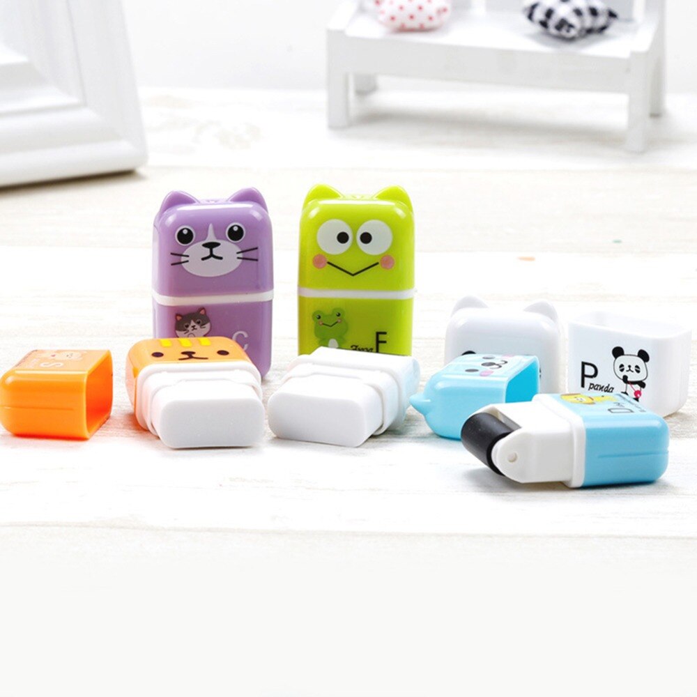 Bear Pattern Roller Eraser Cute Cartoon Rubber School Stationery Kids