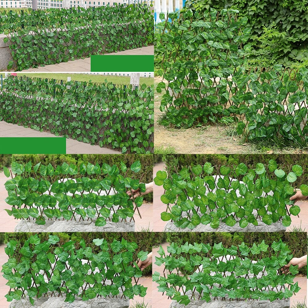 Retractable Fence UV-proof Garden Yard Screening Wall Artificial Hedge