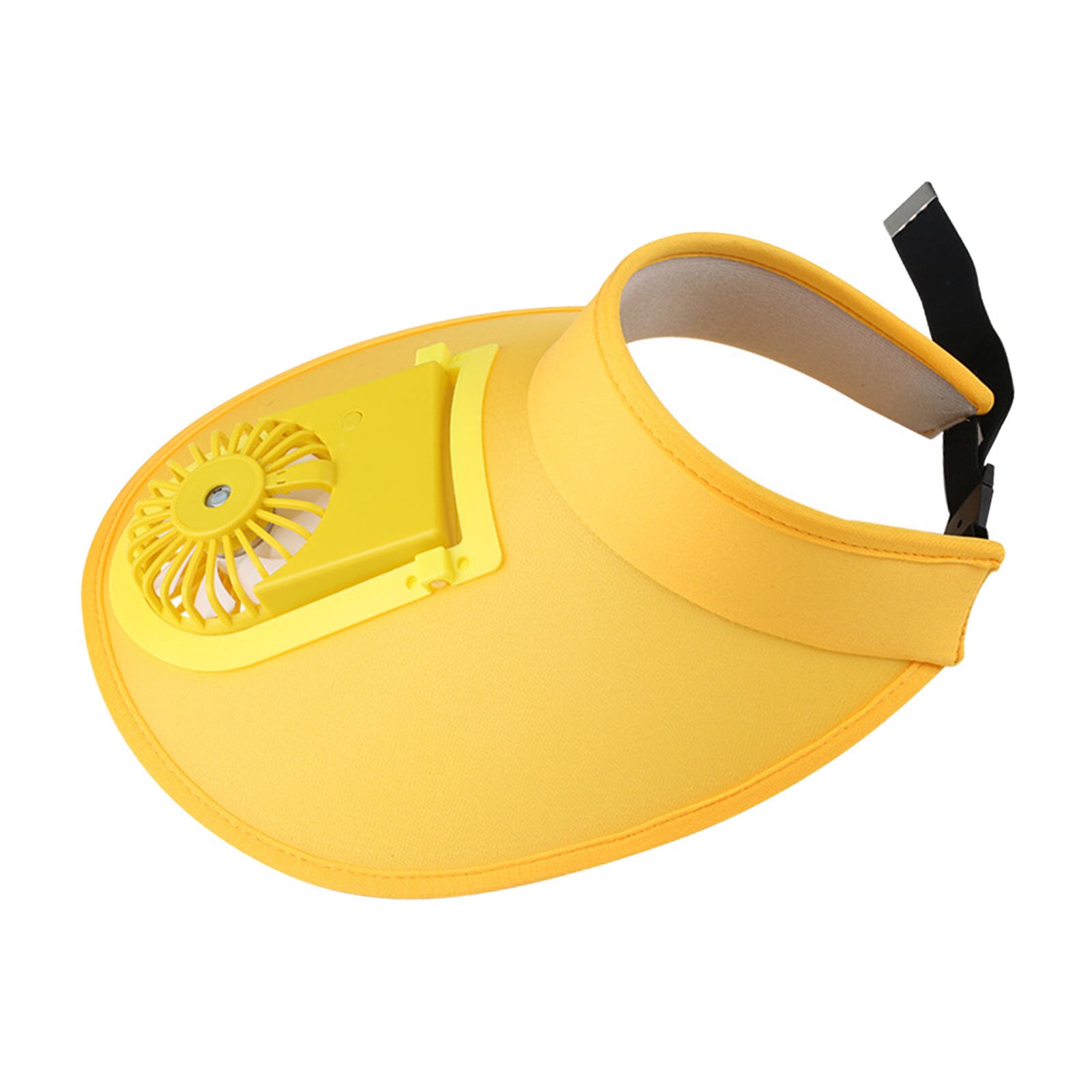 Adult Summer Solar Fan Hat Solar Panel Powered Cooling Fan Baseball Hat Sun Visor Hat Summer Outdoor hat For Outdoor Camping: Yellow