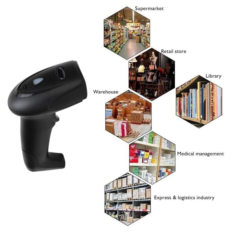 Handheld Scanner Barcode Scanner Support 1D Barcode Scanner USB 2.0 for Android Ios Window: Default Title