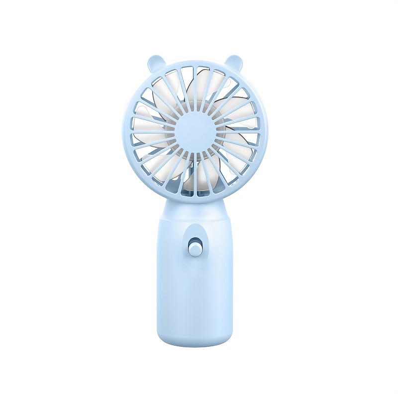 Ventiladores portátiles, miniventiladores personales, ventiladores pequeños alimentados por batería (el producto en sí no viene con baterías AA).: Azul