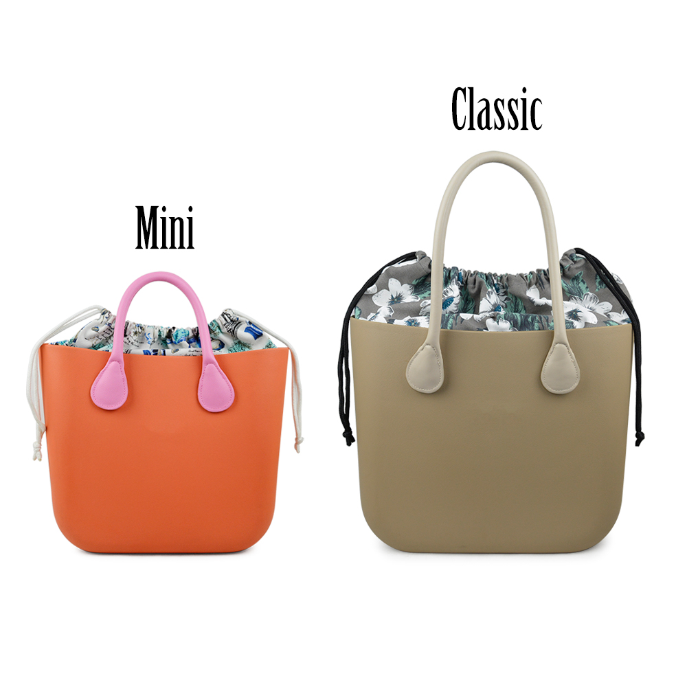 Nouvelle grande capacité classique Mini cordon coloré doublure intérieure insérer pour grand Mini Obag toile poche intérieure pour O sac