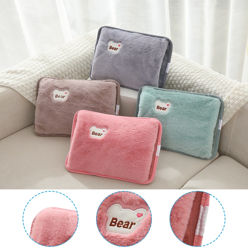 bolsa de agua bolsa agua calientamanos bolsa Enchufe de la UE Calentador de manos Paquete de calor Linda bolsa de agua eléctrica recargable Bolsa de agua reutilizable de pie