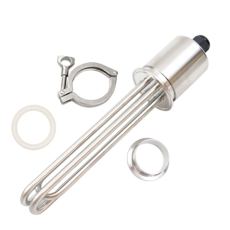 Alle SUS304 2 "Tri Clamp OD64 Edelstahl Elektrische Immersion Wasser Brau Heizelement: 220v 3000w / Heater Clamp Set