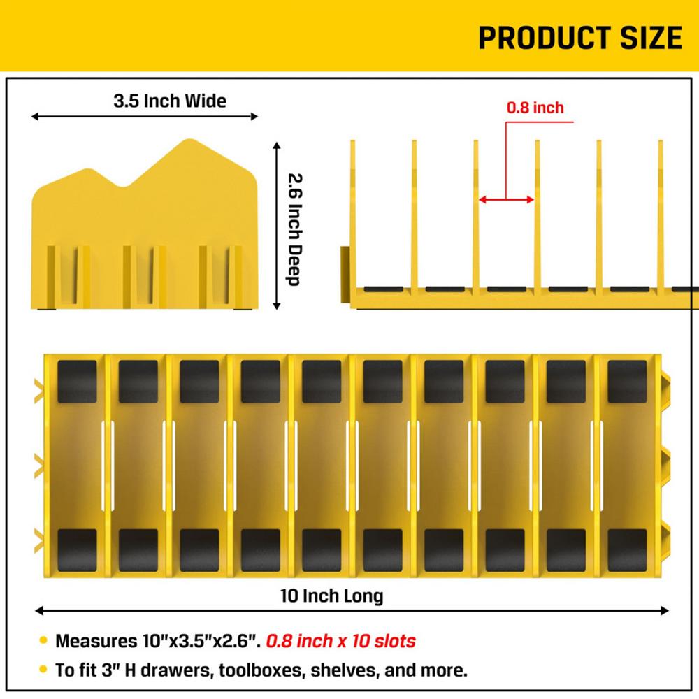 Practical Plier Organizer Space-Saving Plier Storage Holder Tools Set For Cutters Hammers Hand Garage And Workshop: Yellow