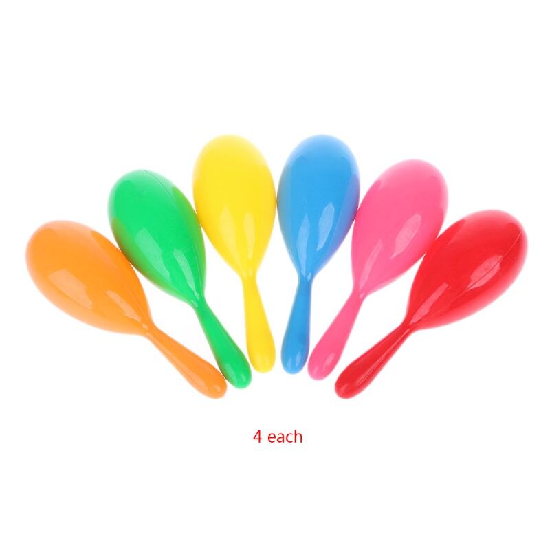 24Pcs Neon Maracas Fiesta Feestartikelen Feestartikelen Noisemaker Mexicaanse Party Decoraties