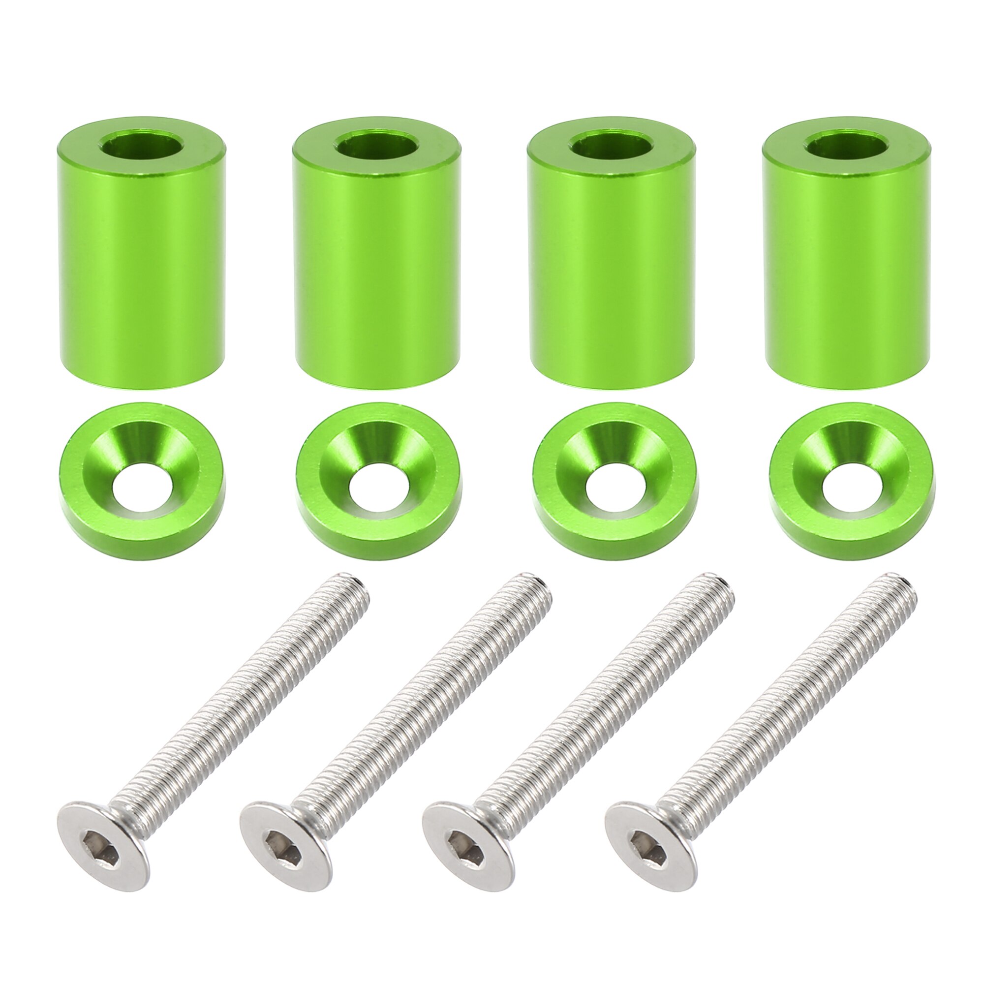 X Autohaux Auto Motor Kap Vent Spacer Riser Aluminium 6Mm 8 Kleuren Motorkap Riser Spacer Vervanging Kits: Green