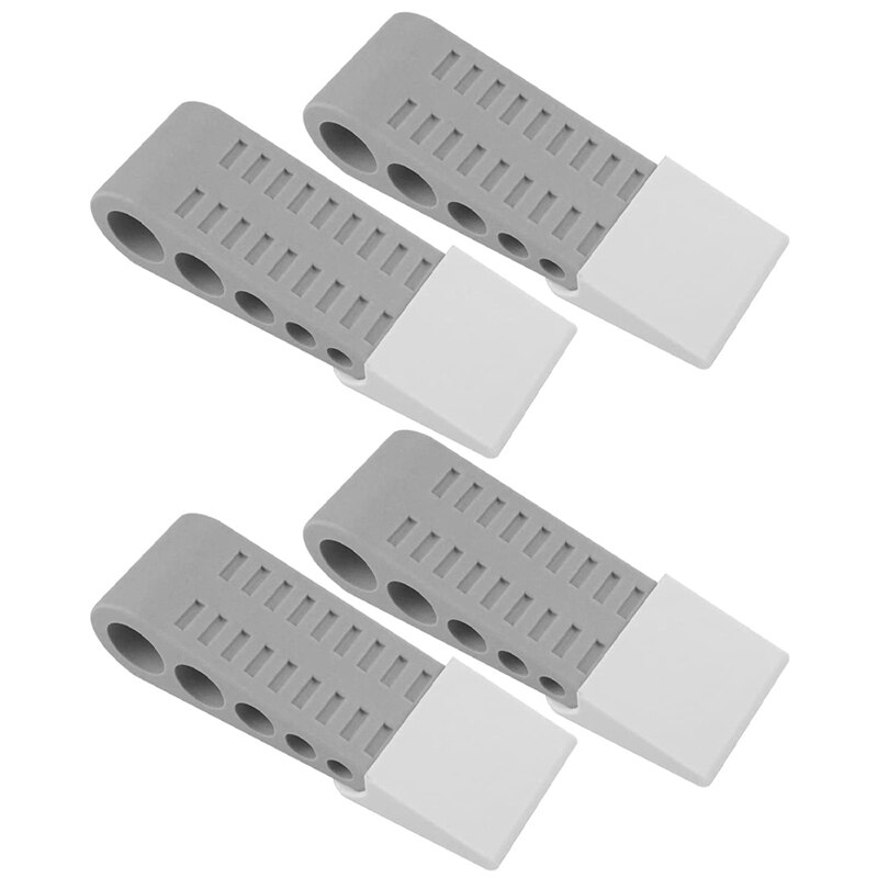 Door Stops 4 Packs, Non-Slip Door Stop, Door Stoppers, Door Wedge Well On Tiles, Marble, Wood And Laminate Floor: Blue