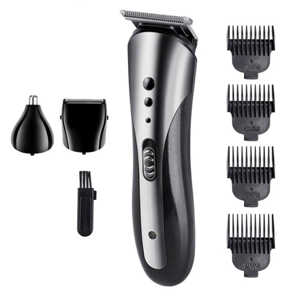 Bebê adulto cabeça de aço carbono aparador cabelo recarregável barbeador barba barbeador elétrico máquina cortar cabelo: US Plug