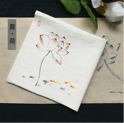 Handkerchief Cotton Fabric Hankies Handmade Unisex Handkerchiefs
