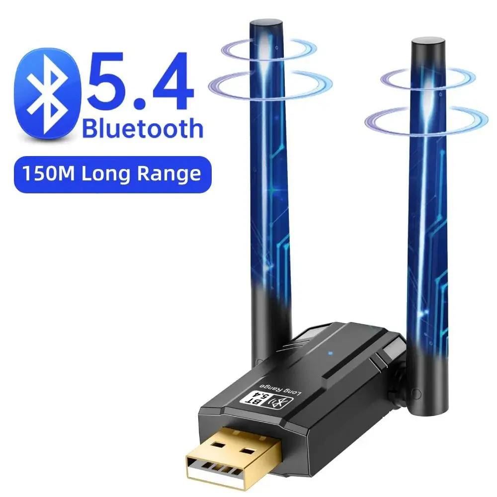 USB Bluetooth 5.4 5.3 Adapter 150M Dongle for PC Wireless Mouse Keyboard Music Audio Receiver Transmitter Bluetooth