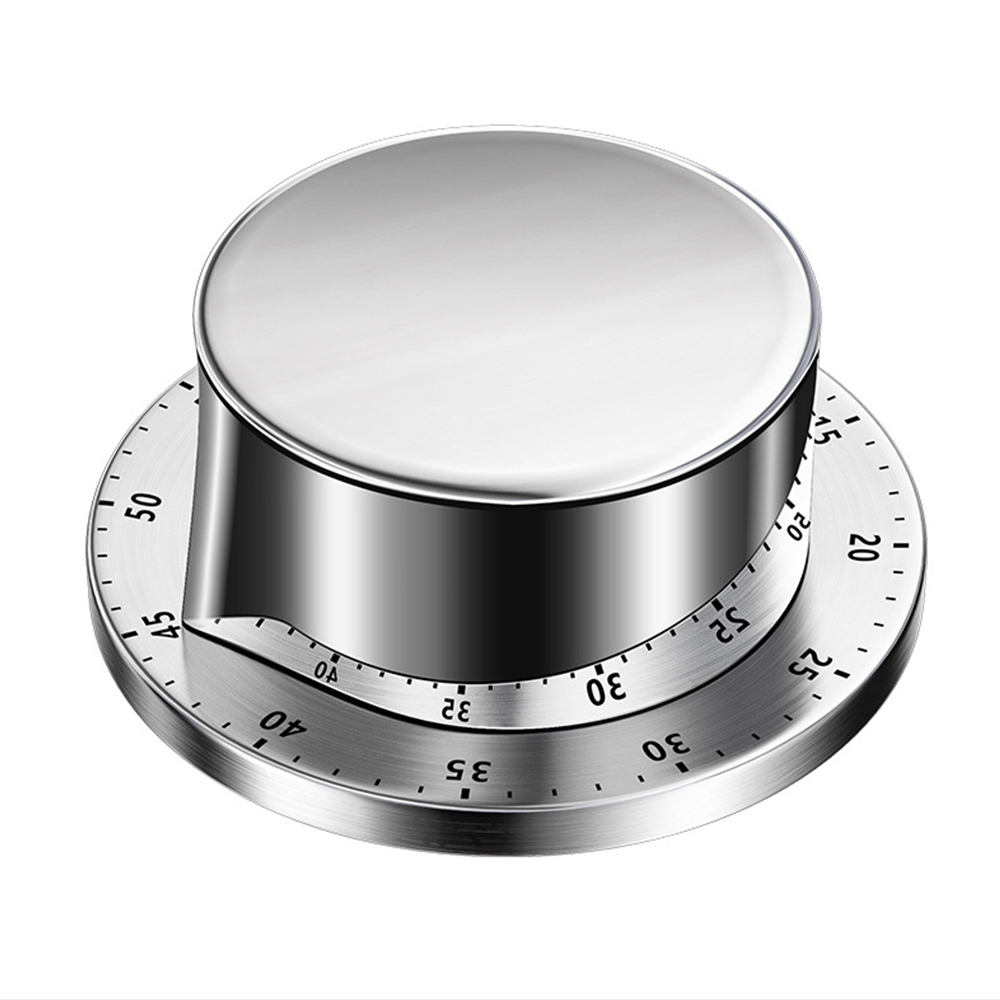 Temporizador de cocina mecánico magnético, reloj de cuenta regresiva de acero inoxidable de 55 minutos para el hogar, la oficina y los lugares públicos