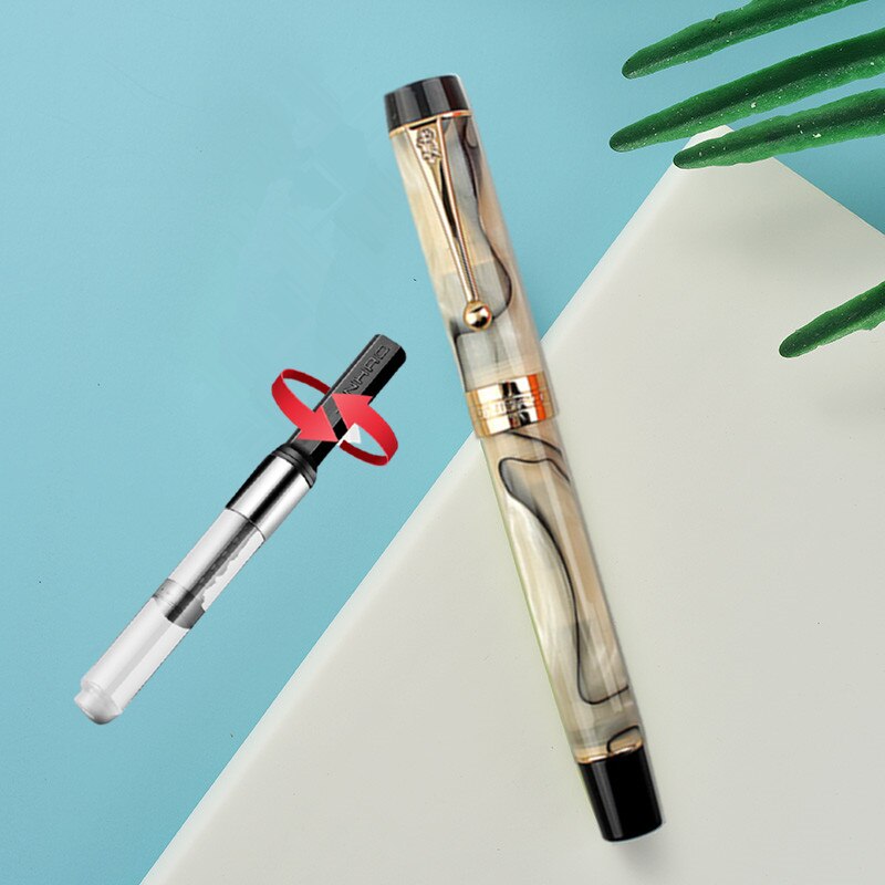 2021 Jinhao stulecie 100 pióro wieczne 18KGP pozłacane wygięte (zakrzywione) 1.0mm /F /M stalówka 0.7mm akrylowe pióro atramentowe: E / zgięty (Curved) 1.0mm