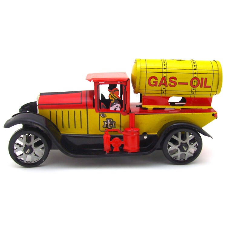 Jeugdherinnering Antieke Blikken Speelgoed Retro Wind up Metalen Voertuigen Speelgoed Auto 'S Zakka Home Decor Spanje GAS-OLIE Tank truck