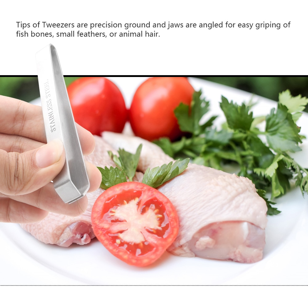 Portable Stainless steel oblique fishbone fishbone pliers Puller Tweezer kitchen gadget supplies home Seafood Tool