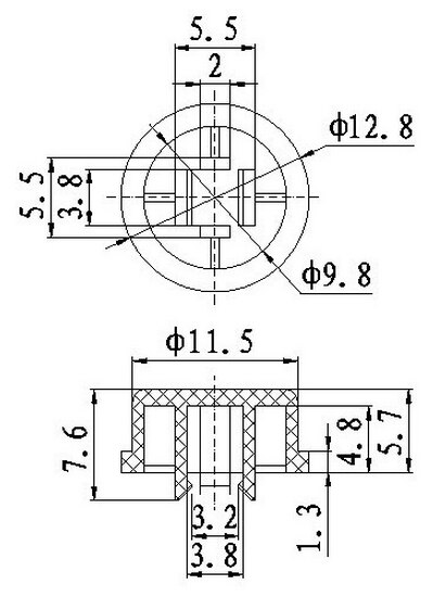 12*12*7.3 OMRON OMRON key switch, touch the micro switch button B3F-4055