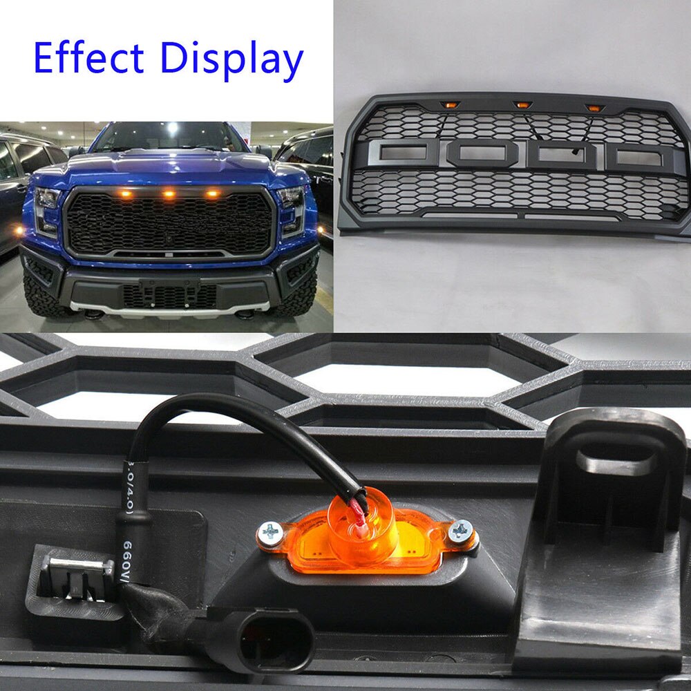 Plastic led-verlichting voor ford f -150 f150 onderdelen accessoires frontrooster