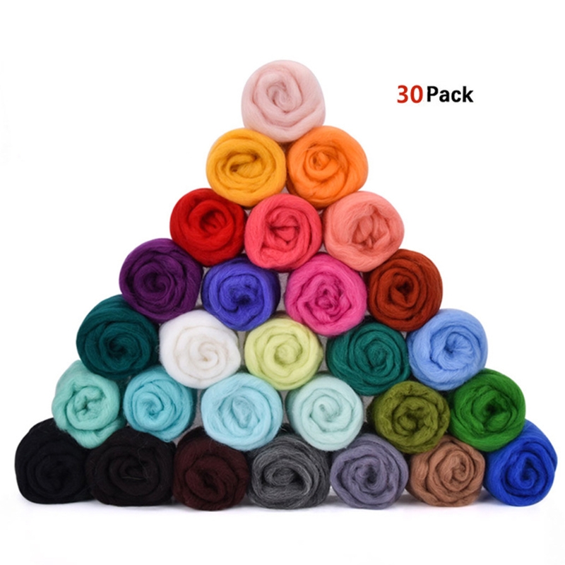 Heidifeathers Kit De Fieltro De Aguja En Caja - Sliver De Lana Cardada