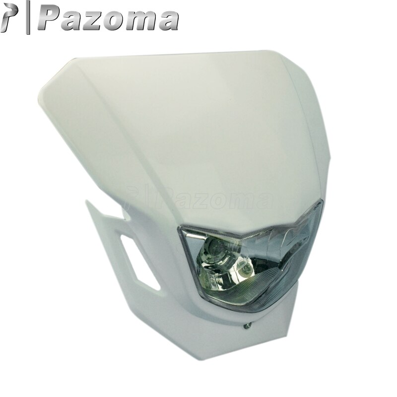 Pazoma – phare universel blanc pour motos, pour Honda CRF XR Yamaha WR YZ Suzuki DR DMZ Kawasaki KLX KX 250 450, 12V
