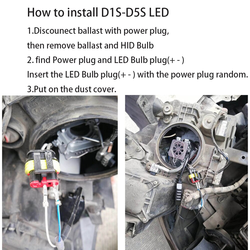 2 st canbus 6500k kallvit csp -3570 h1 h7 h8 h11 d1s-d5s bilstrålkastare glödlampa  hb3 hir 2 15000lm mini auto ljus led uppdateringssats