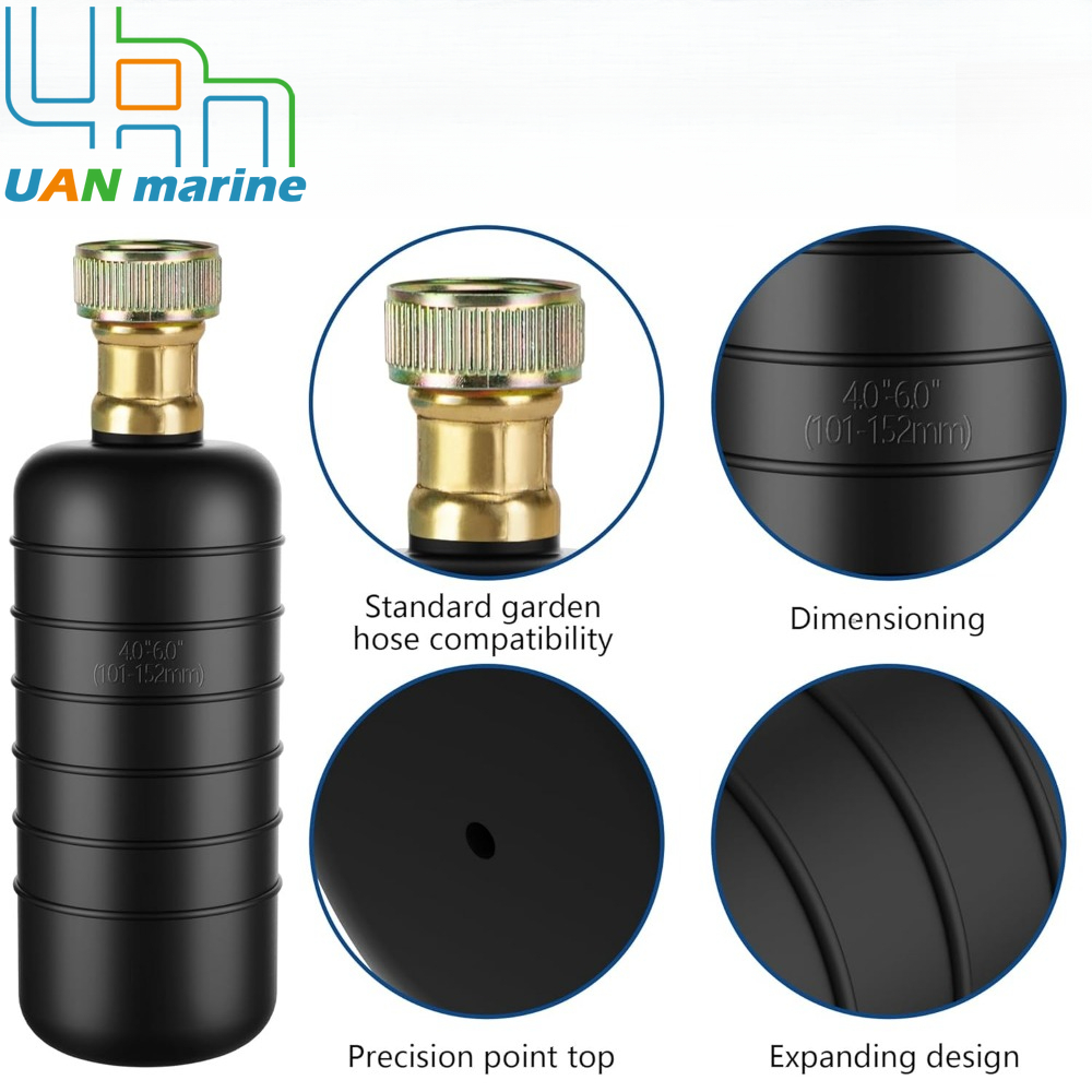 3 Pcs Drain Bladders Rubber Cleaning Bladder Fit 1" to 6" Pipes Blockage for Bathroom Drains Kitchen Sinks