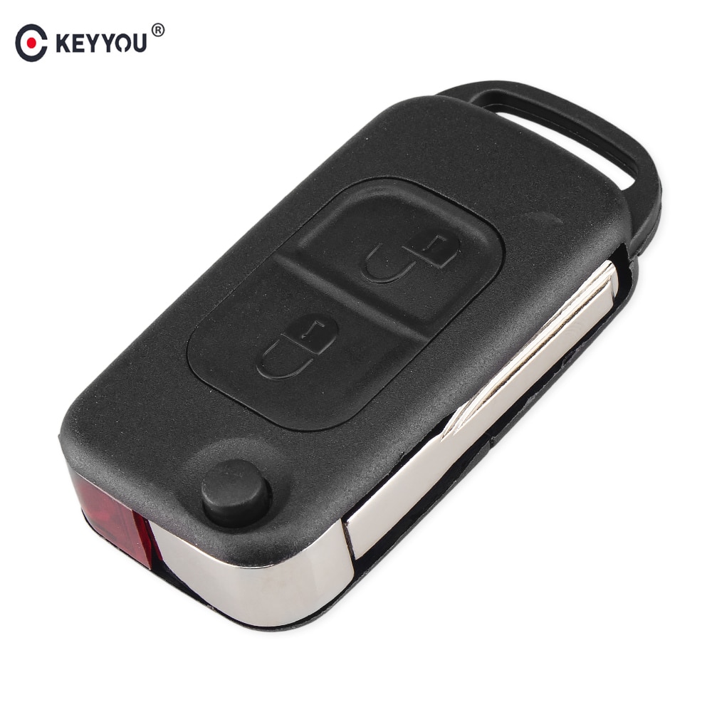 2-Button Flip Key Case Replacement For Mercedes W168 W202 W140 W210 (Unbranded)
