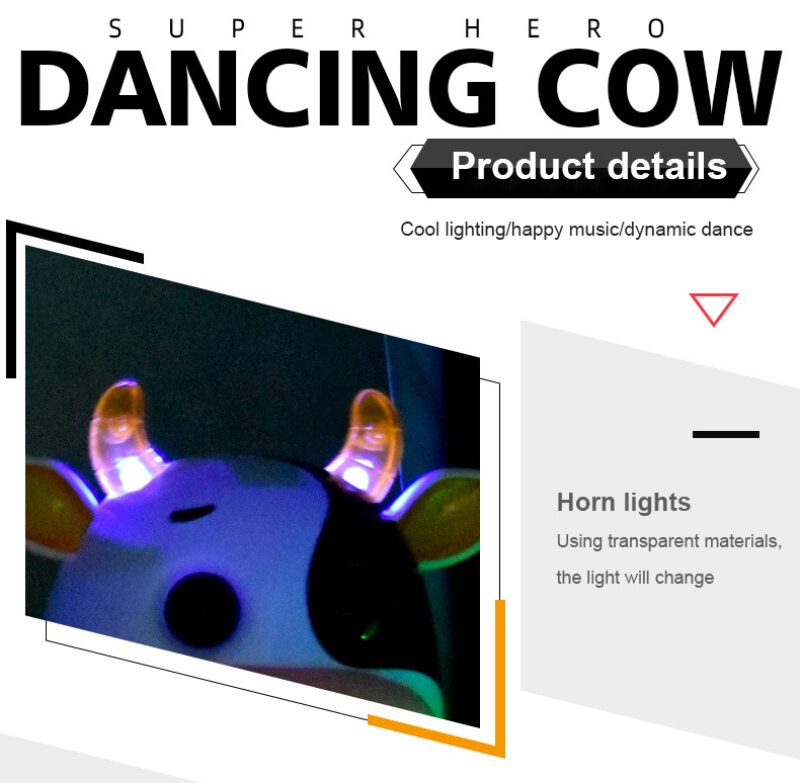 pilot inteligentny robot krowa elektryczny dla dzieci tańczący robot dźwięk światło muzyka taniec dziecko śliczna krowa zabawka elektryczna prezent dla dzieci