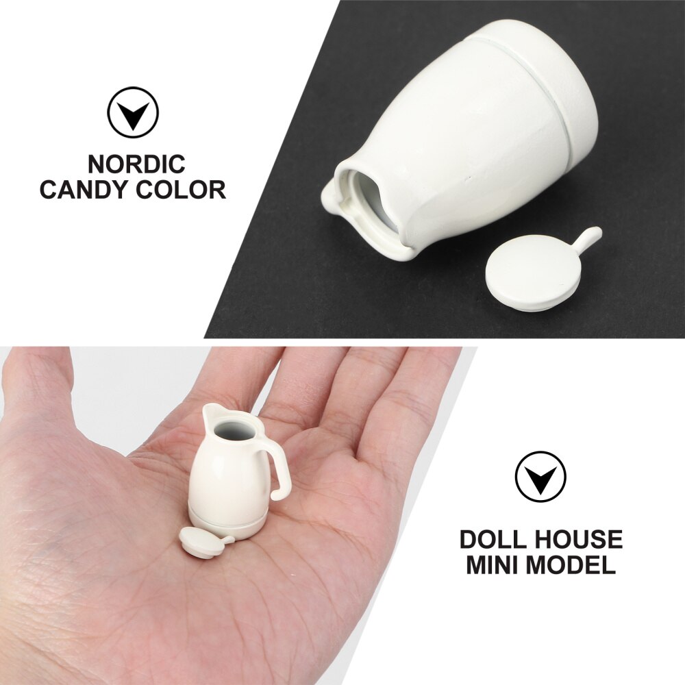 1pc Mini Kettle Alloy Simulation Kettle Kettle Model for Home Store Mini House Dorm