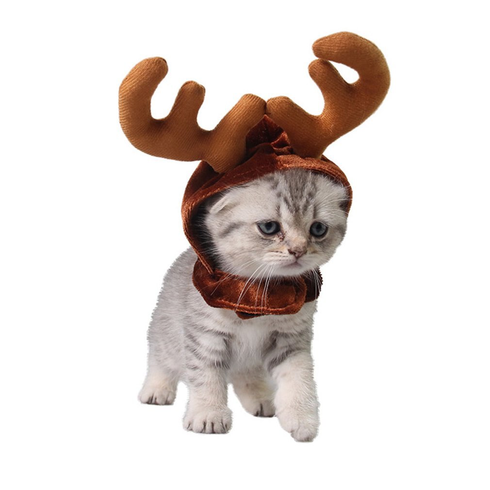 Honden Kat Rendier Hoofdband Cap Voor Kat Xmas Kostuum Haar Decor Pet Elanden Gewei Leuke Hoeden Puppy Herten Hoorns Caps hoofdtooi