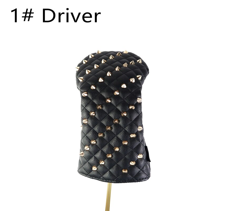 NRC Golf Head Cover for Driver Fairways #3 #5 Hybrids PU Leather Golf HeadCover: Driver Black